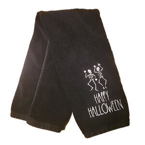 Happy Halloween Cotton Kitchen Towel Black White Rae Dunn Artisan by Magenta